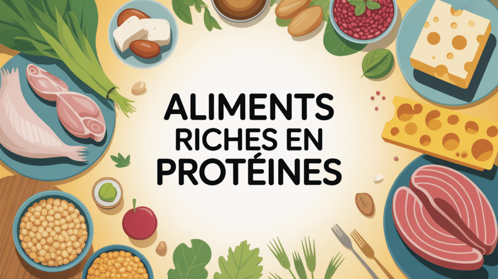 assiette aliments riches proteines dans les aliments