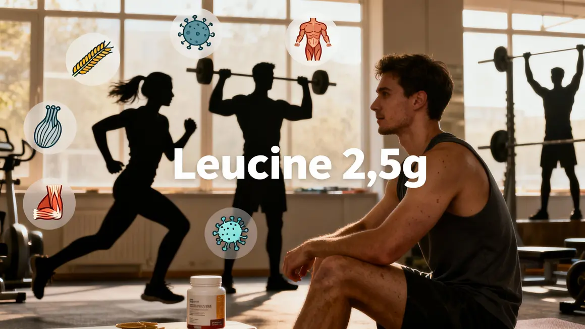 Sportif santé fibres microbiote leucine 2,5g