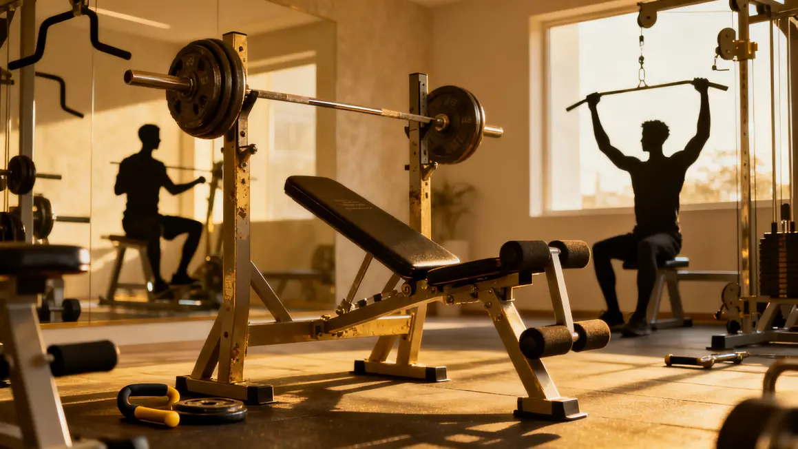 banc de musculation multifonctions et accessoires en espace compact