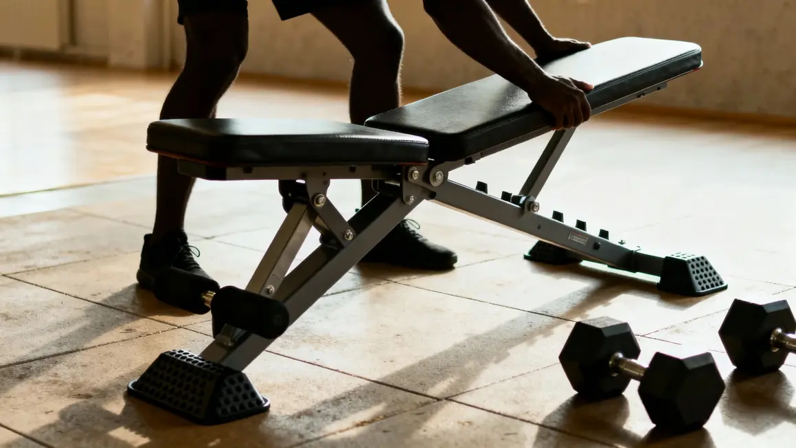 Banc de musculation reglable avec pieds antiderapants
