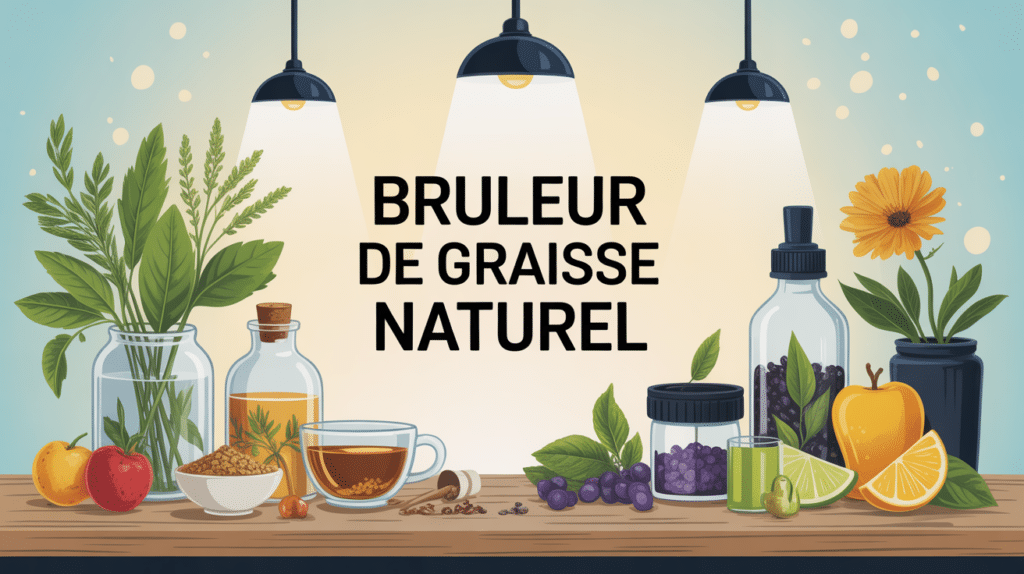 illustration de bruleur de graisse naturel plantes the et capsules
