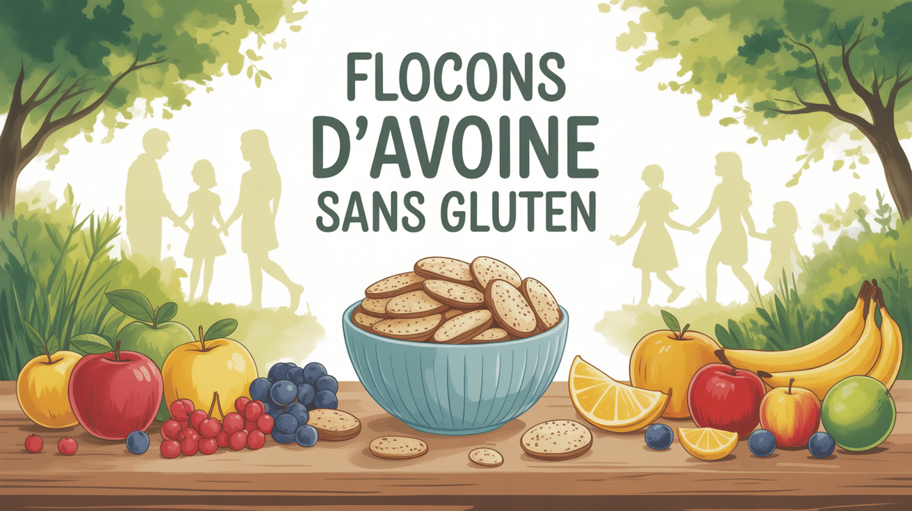 flocon d avoine sans gluten dans un bol sur une table avec fruits