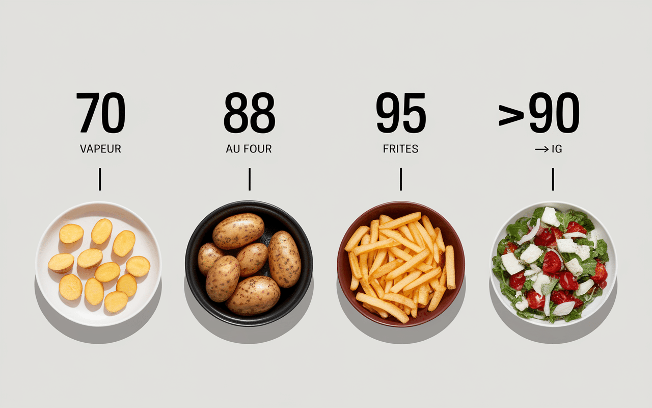 comparatif indice glycemique pommes de terre