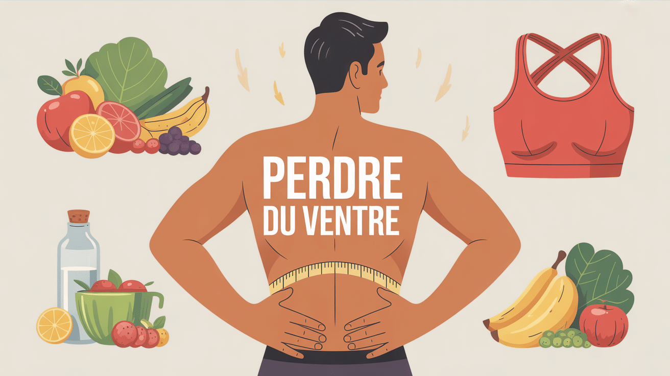 illustration perdre du ventre pour les hommes alimentation et sport