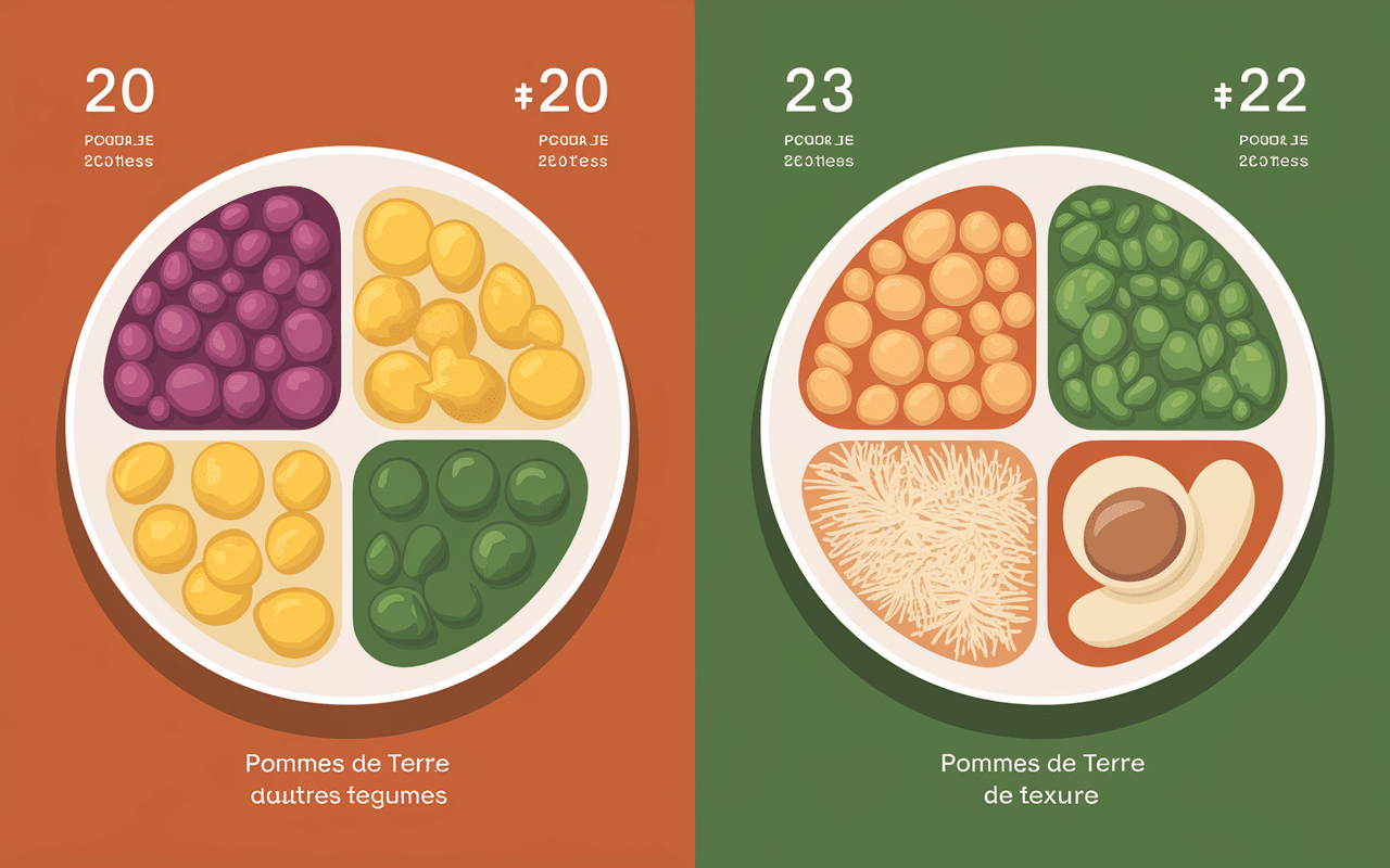pommes de terre legumes ou feculent comparaison assiette