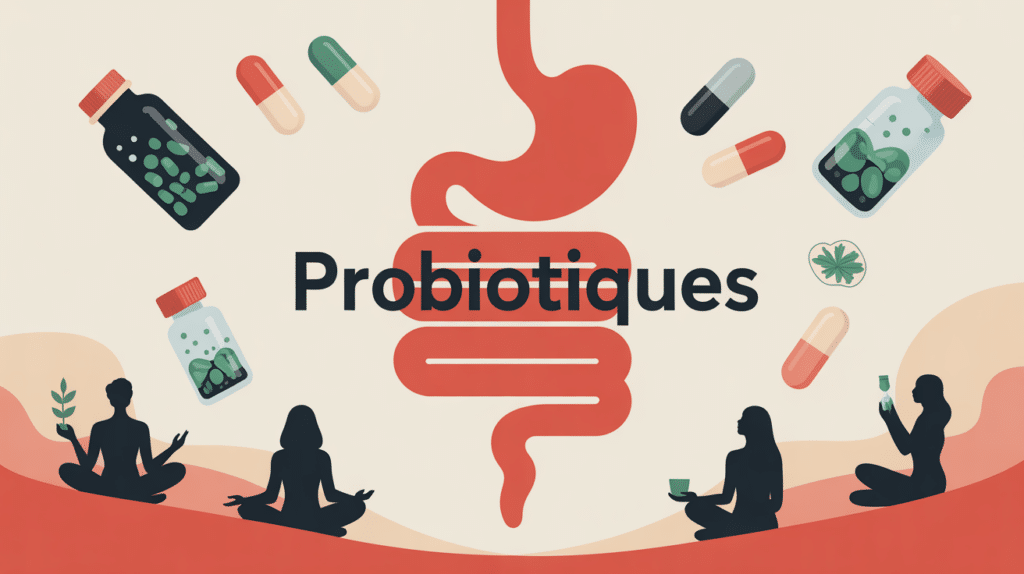 Intestin stylisé et probiotiques, quand prendre des probiotiques