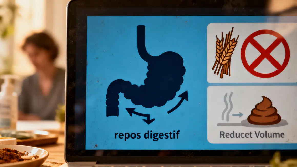 schéma régime sans résidu tube digestif