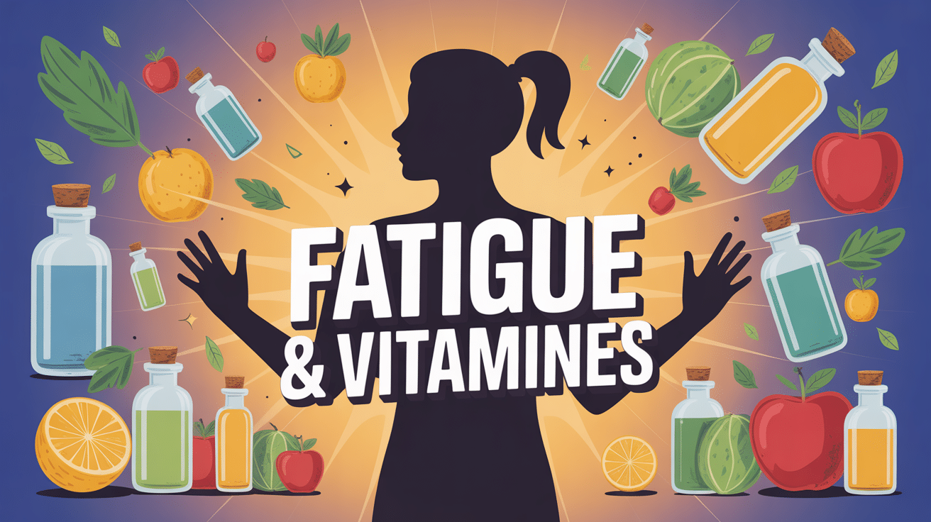 illustration vitamine pour la fatigue ampoules fruits