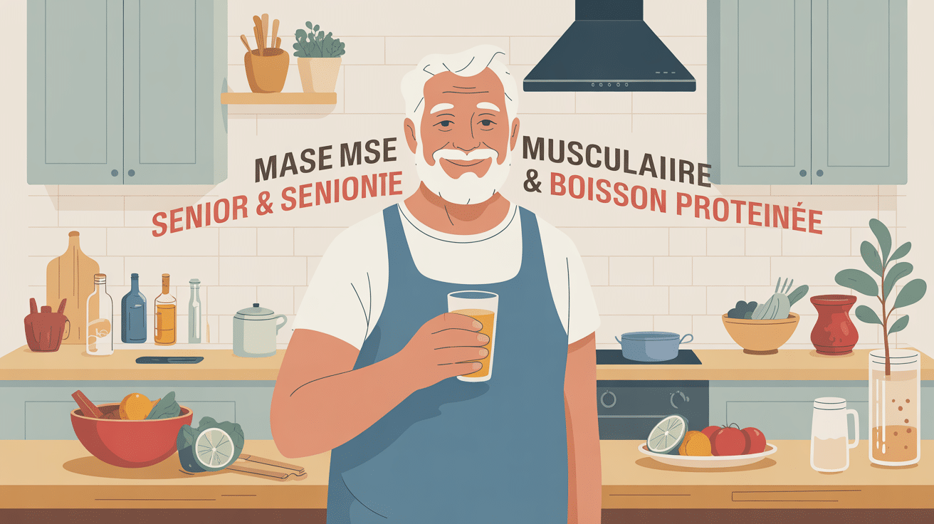 boisson proteinee pharmacie pour personne agee senior dans cuisine