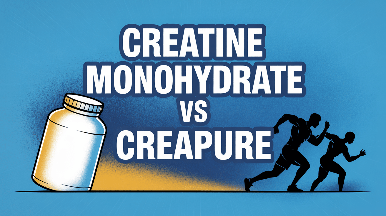 Illustration creatine monohydrate ou creapure sport et confiance