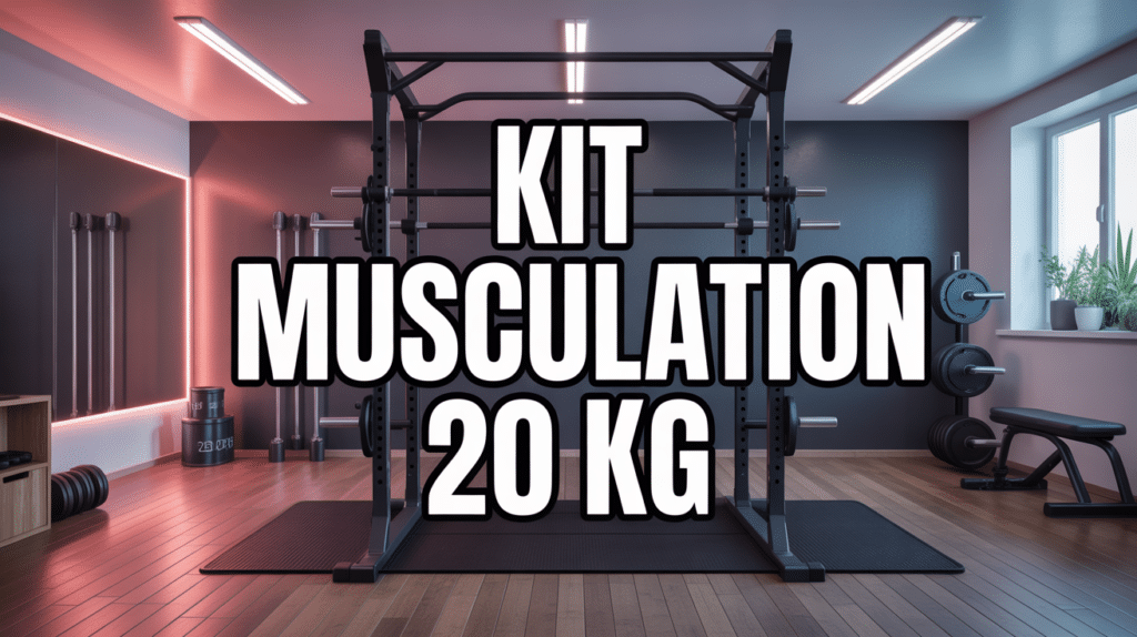 Espace de musculation avec kit poids musculation 20 kg