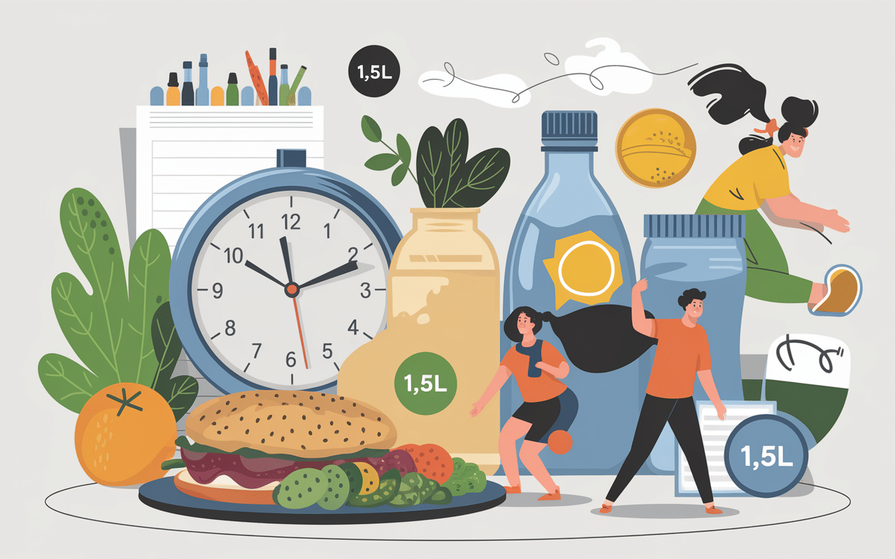 Planning repas sain et sport journee type pour perdre 5 kg