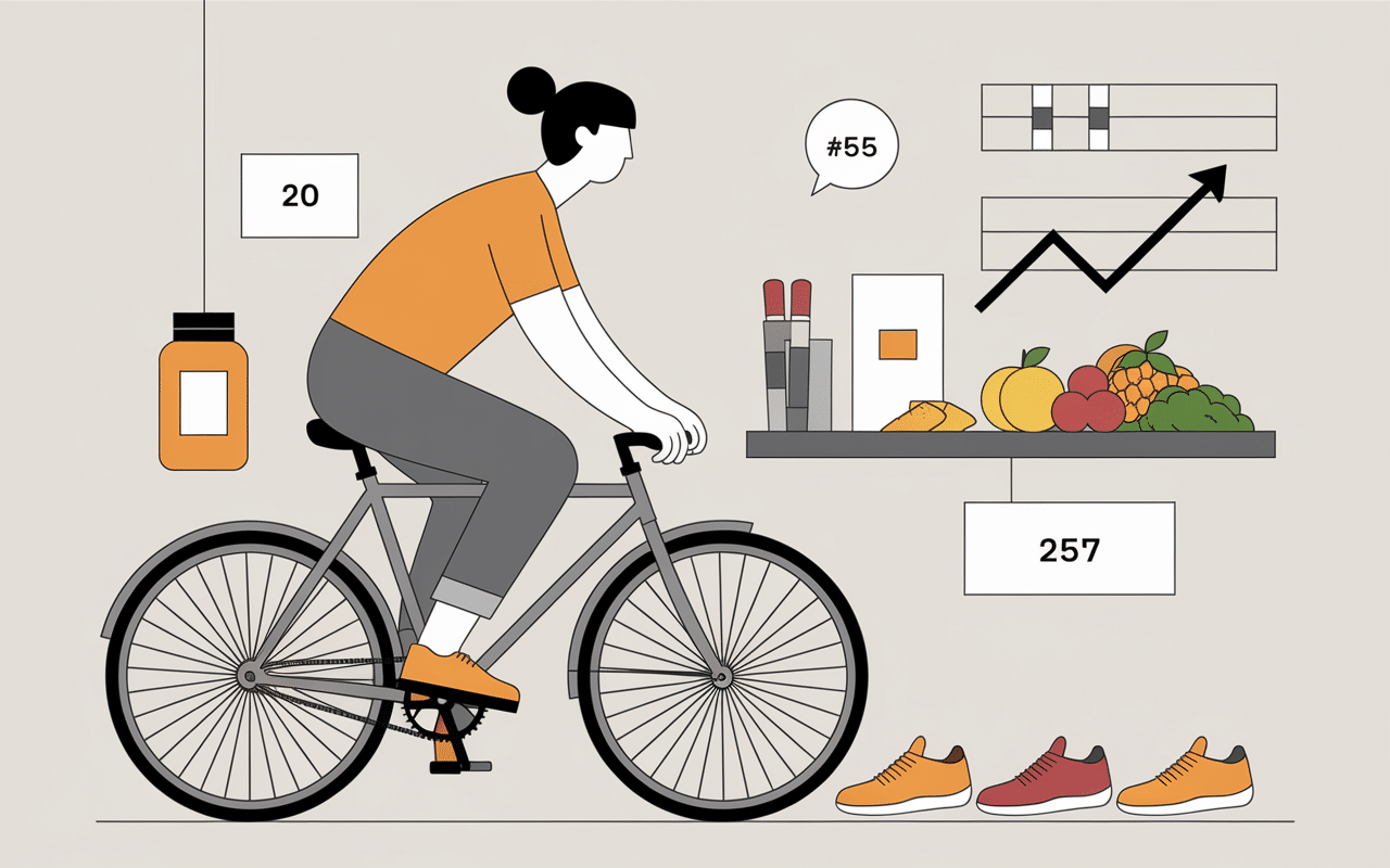 Personne vélo msm perte de poids poudre courbe