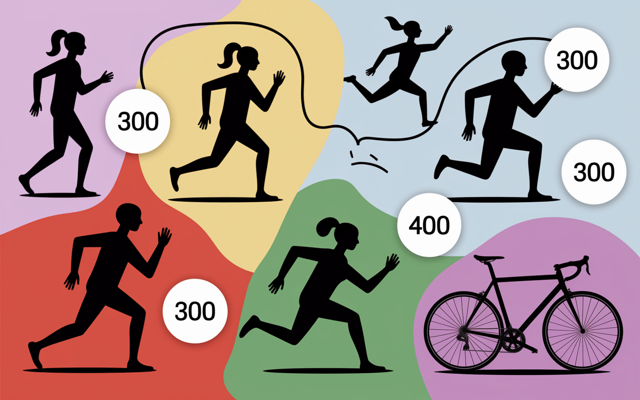 Activités pour perdre 300 calories par jour pendant 1 mois