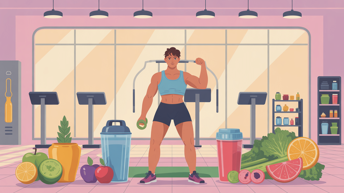 Prendre du poids complement alimentaire illustration salle de sport