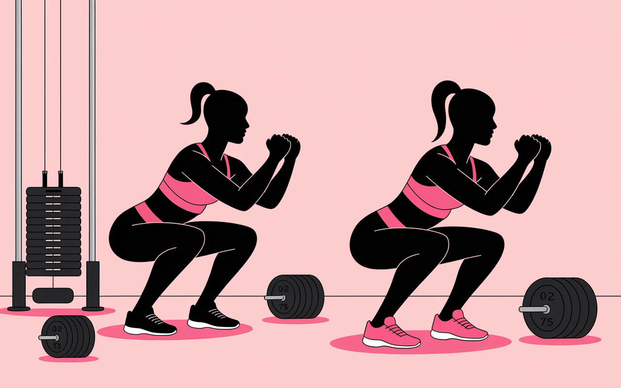 programme salle de sport femme squats fentes progression