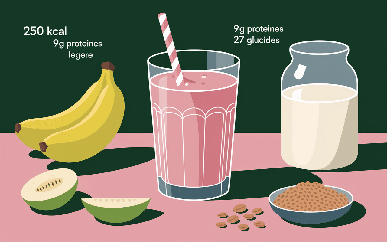 smoothie banane flocon d avoine minceur verre ingredients nutrition