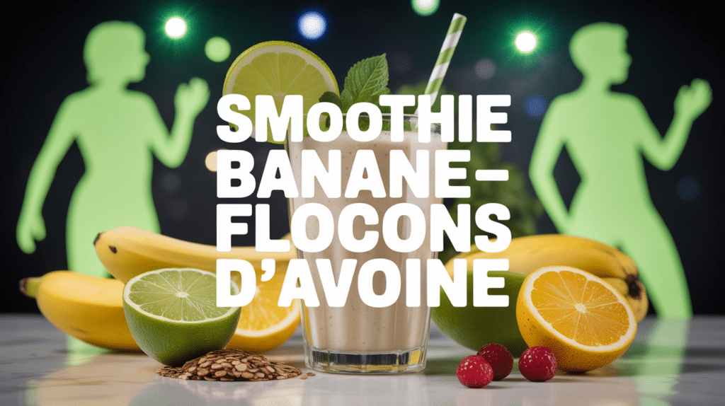 smoothie banane flocon d avoine minceur ingredients et ambiance active