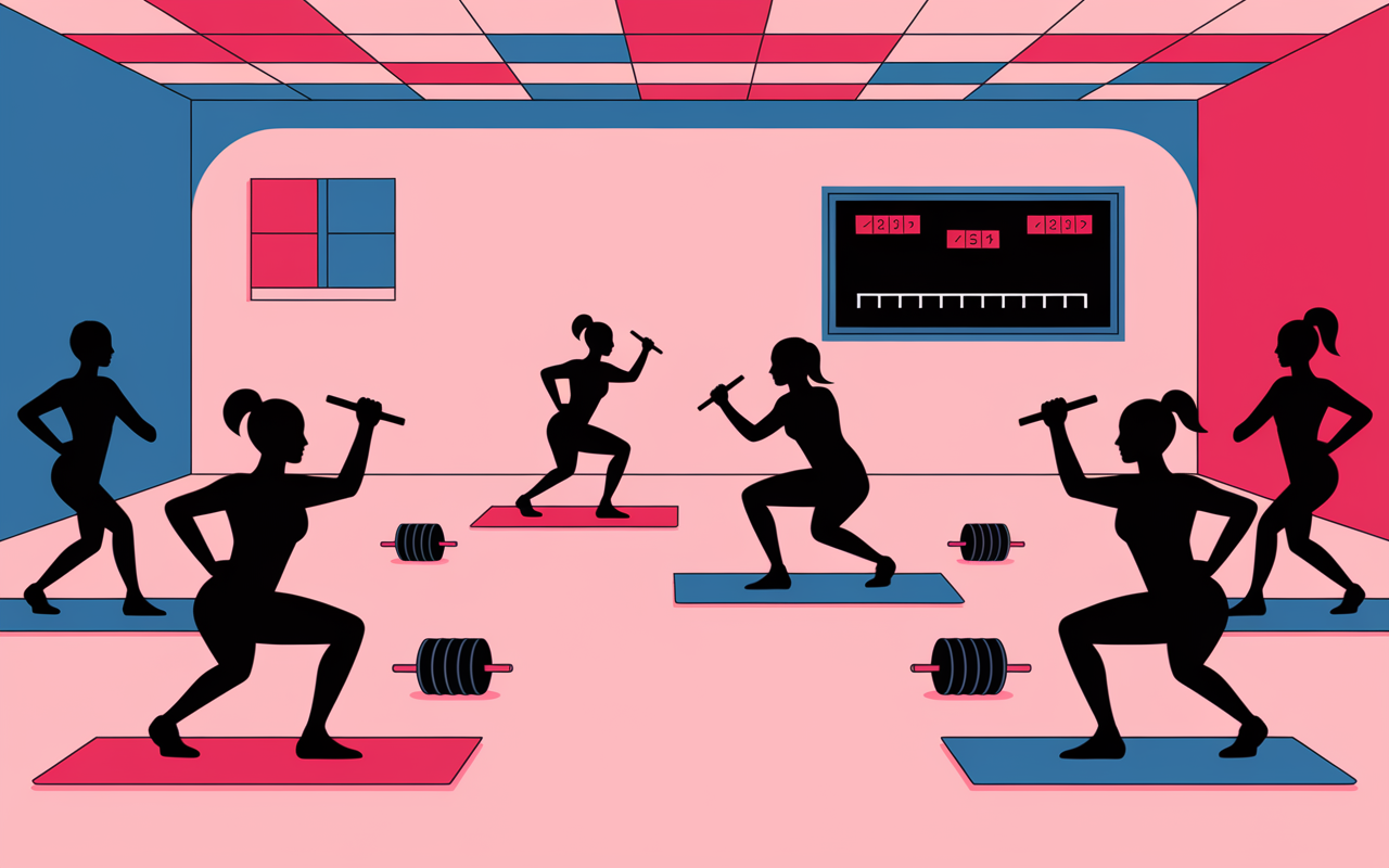 Salle fitboxing exercices cardio collectif