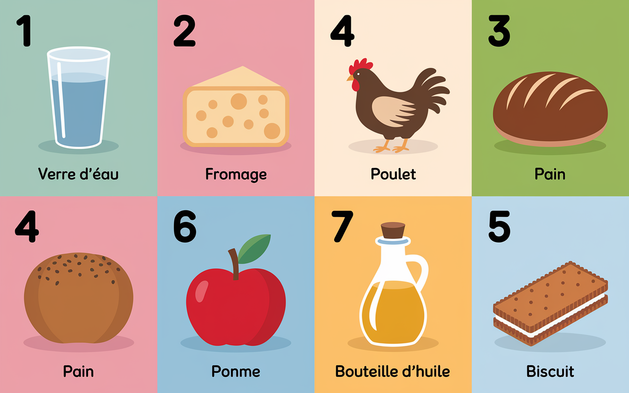 les 7 groupes d aliments tableau schéma illustré
