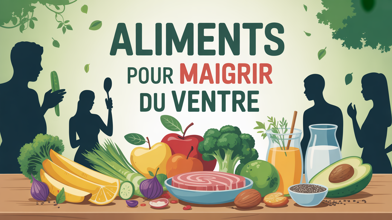 maigrir du ventre alimentation aliments sains table