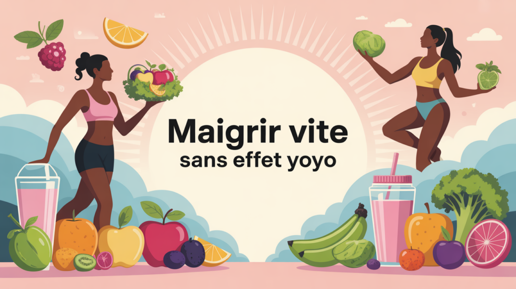 maigrir vite et bien fonds lumineux silhouettes aliments sains
