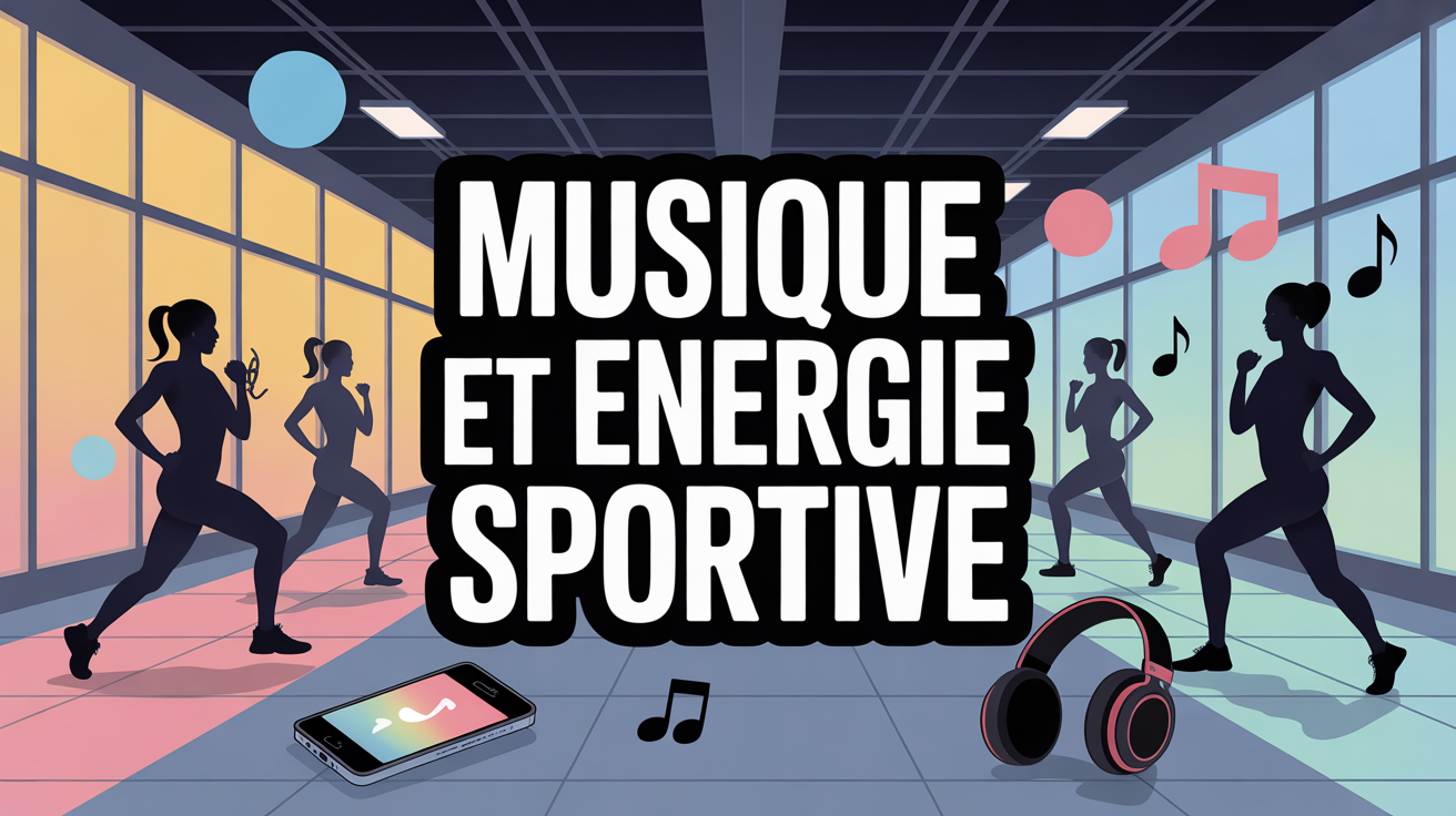 musique sport motivation silhouettes entrainement casque