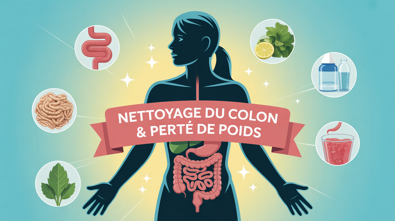 Nettoyage du côlon et perte de poids illustration medicale