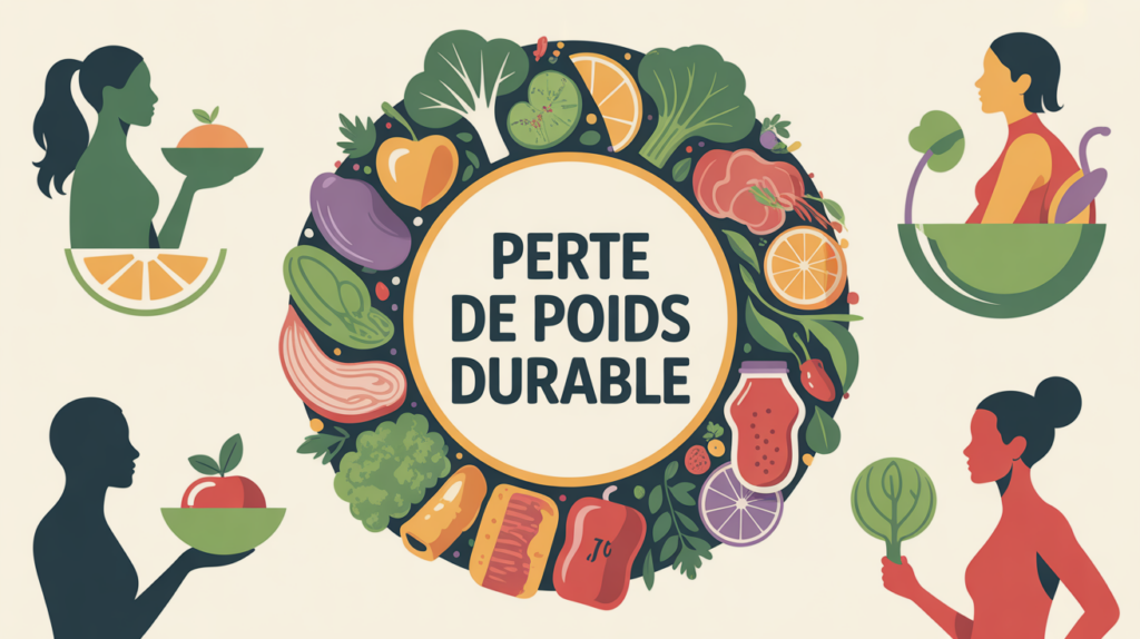 nutrition perdre du poids silhouettes assiette