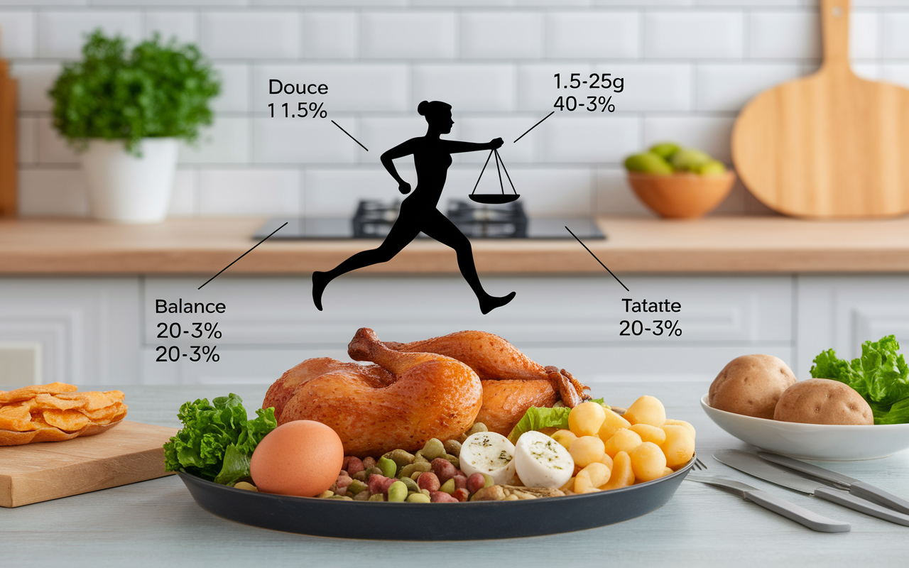 assiette aliments variés quantités nutrition pour la musculation