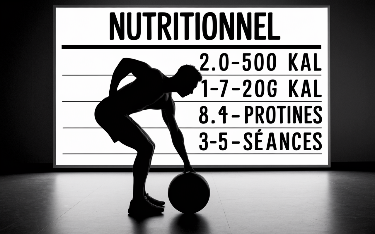 Barre tableau nutrition chiffres prise de masse musculaire