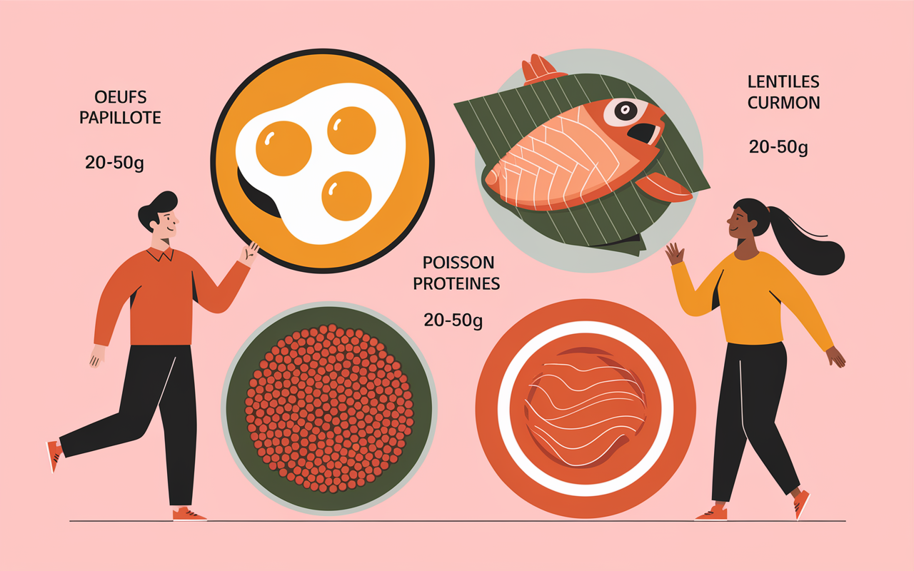 Assiette repas riche en proteine avec recettes express