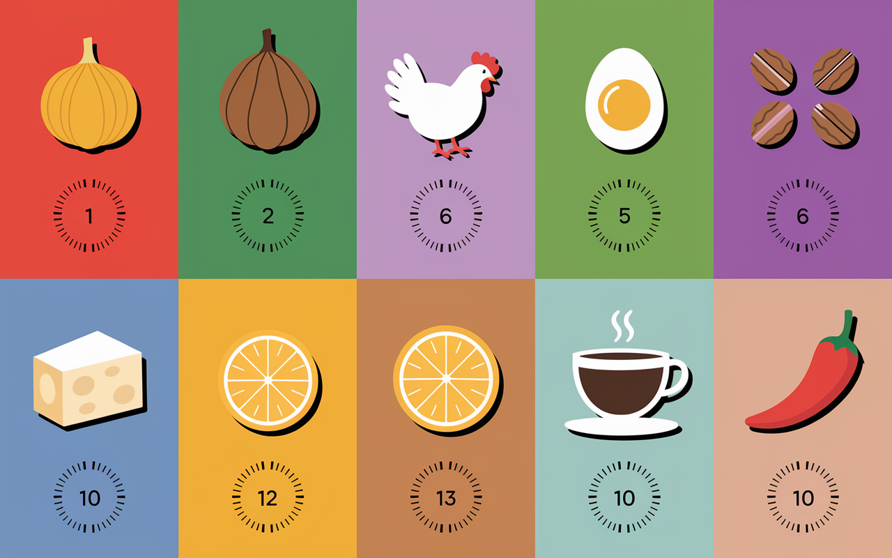 Tableau top 10 aliments qui boostent le métabolisme