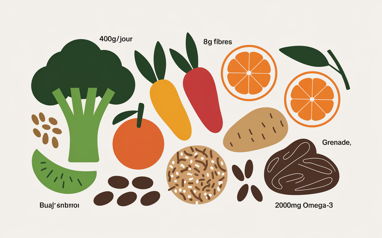 infographie aliment bon pour la santé fruits légumes chiffres