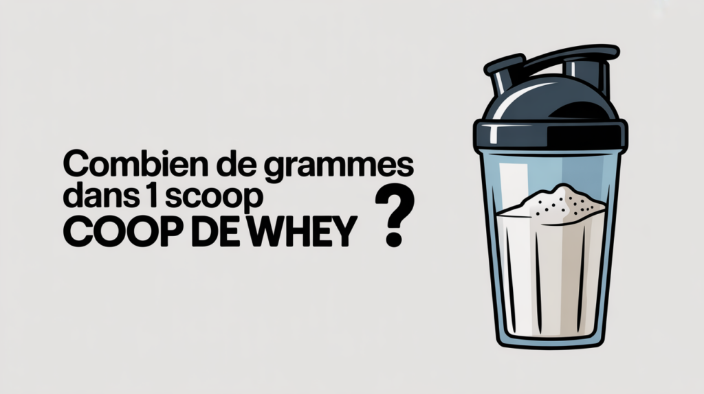 1 scoop de whey en gramme shaker poudre