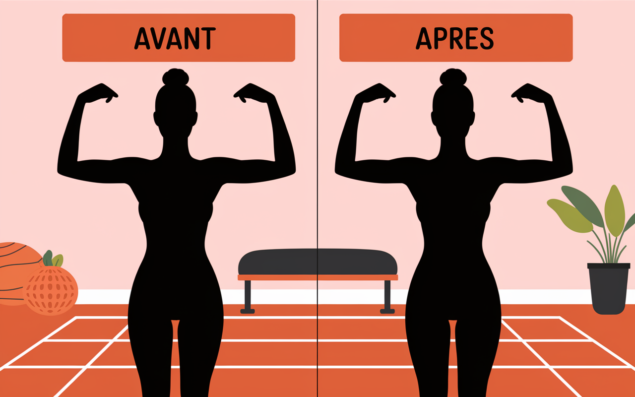 Avant apres avoir des gros bras en 1 mois salle sport