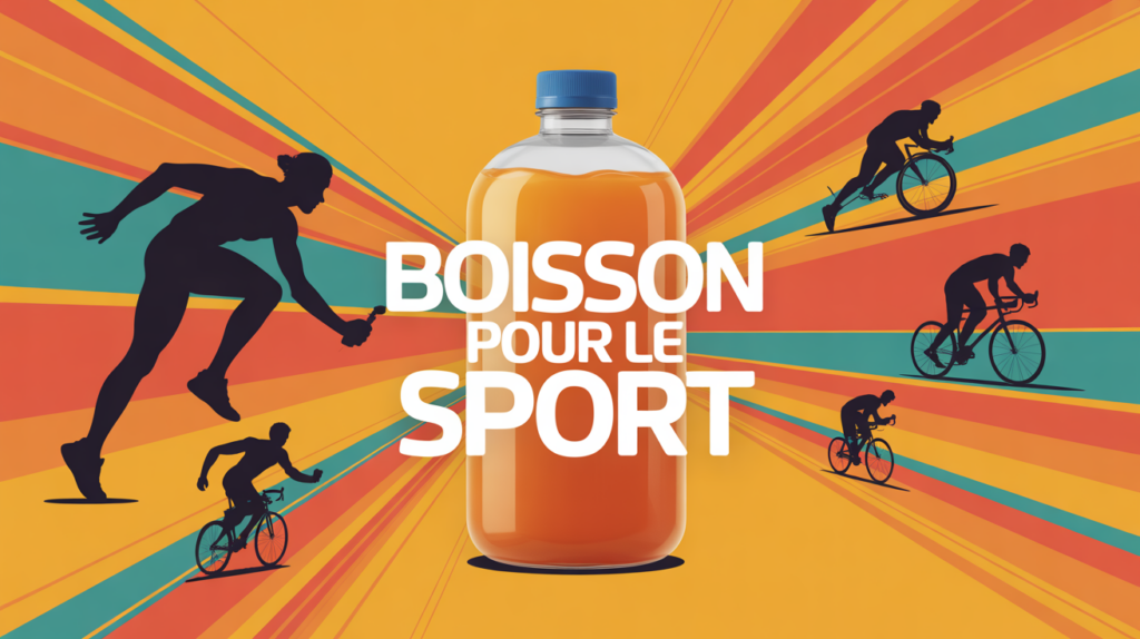 bouteille boisson pour le sport avec silhouettes sportives