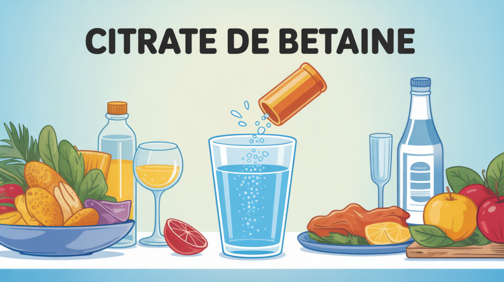 citrate de betaïne brule graisse illustration verre eau