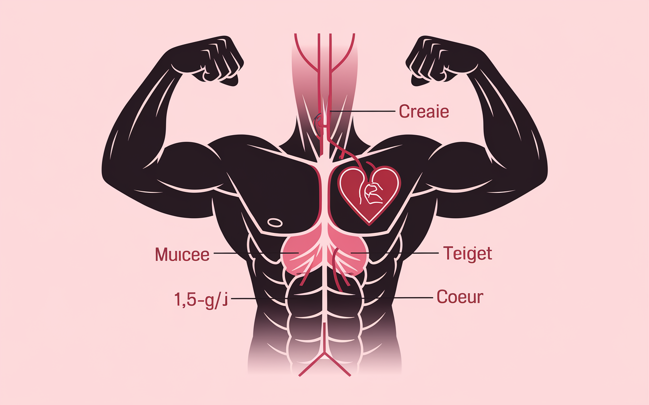 creatine dangereux pour le cœur schema molecule energie
