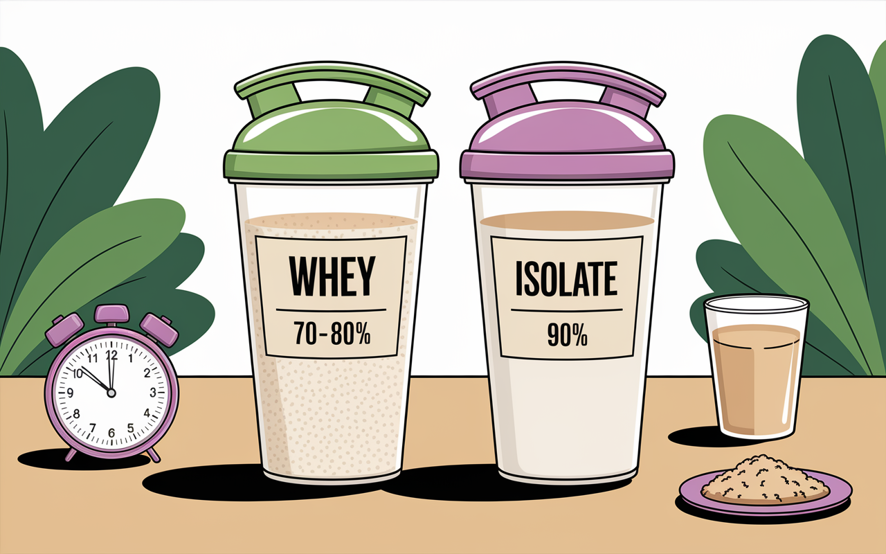 Shakers difference whey et isolate avec chiffres