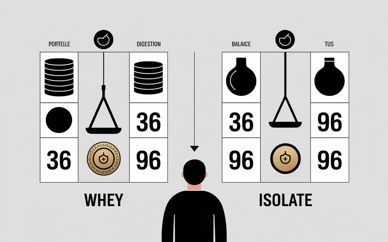 Tableau pratique difference whey et isolate