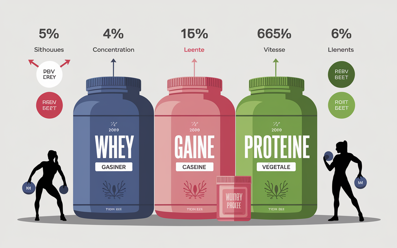 meilleur proteine prise de masse whey caseine gainer vegetal graphique