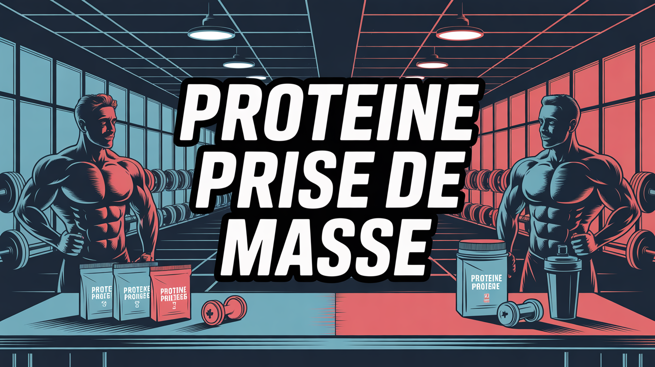 meilleur proteine prise de masse ambiance salle sport silhouettes comparant produits