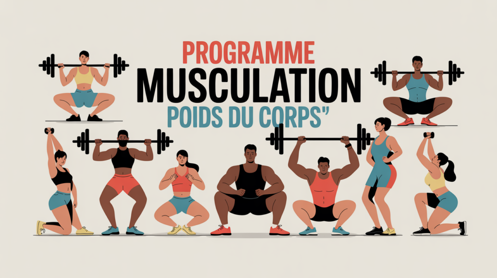 groupe silhouettes musculation poids du corps programme