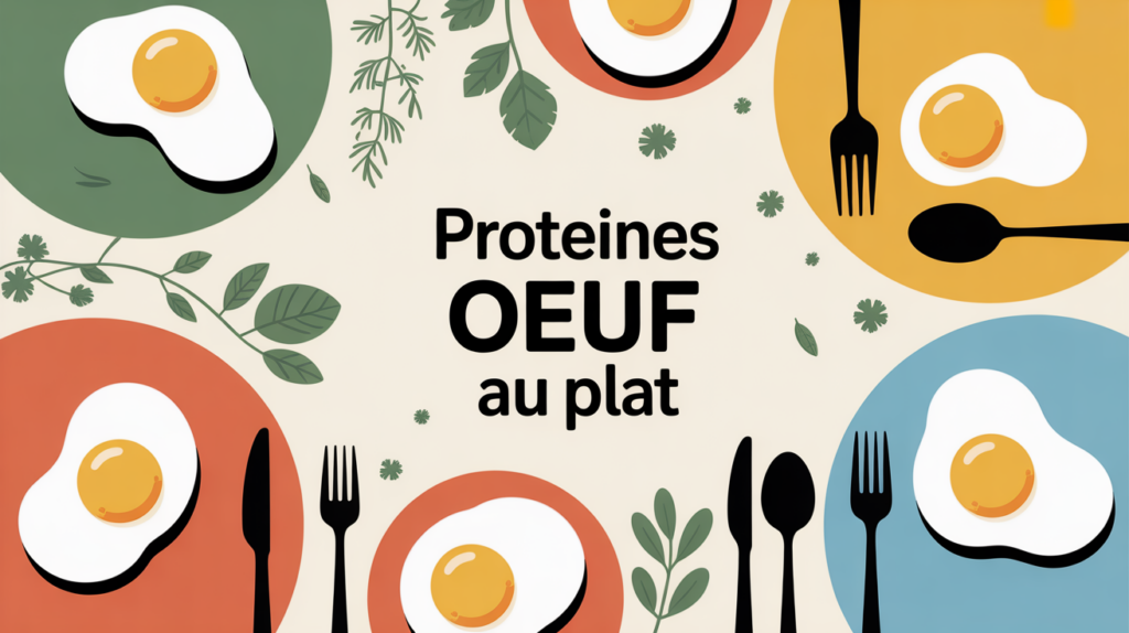 Assiette oeufs au plat proteines presentation saine