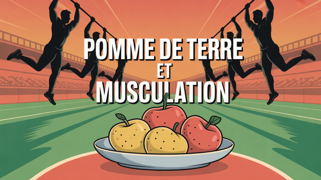 illustration fond sportif pomme de terre musculation