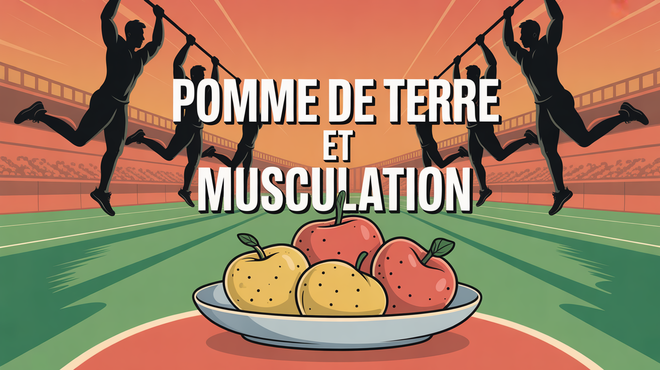 illustration fond sportif pomme de terre musculation