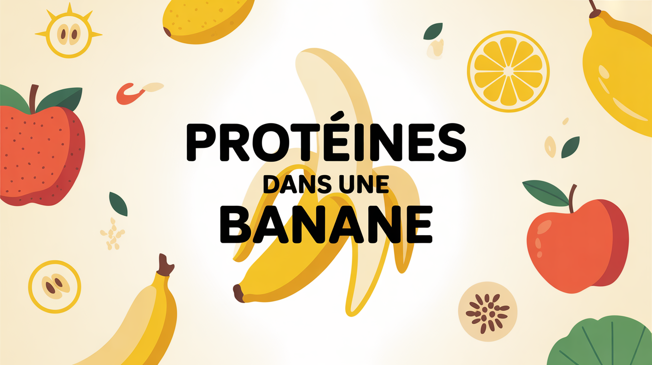 proteine dans une banane illustration moderne