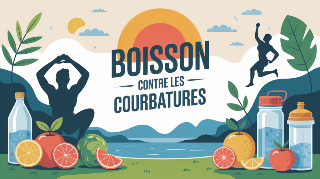 illustration sportive que boire contre les courbatures