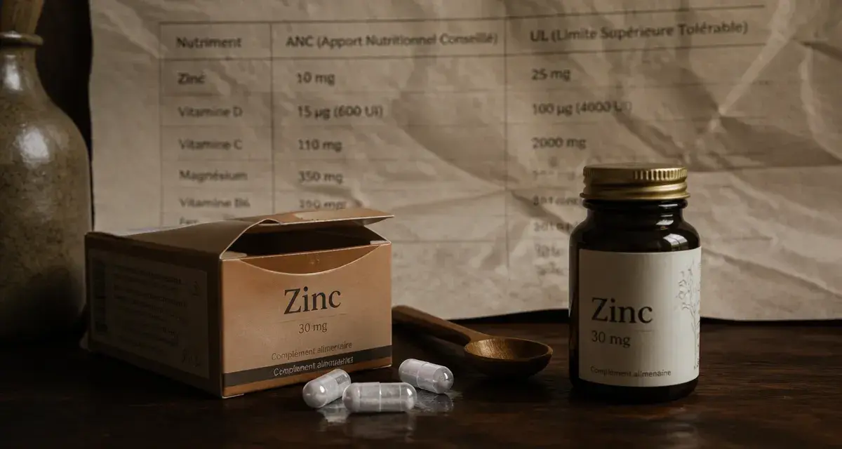 30 mg de zinc par jour : risque de surdosage ou protocole